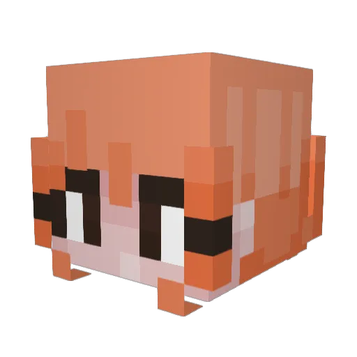 Reempunzelle Minecraft avatar head, 3D render