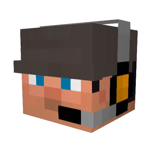 ReenaLegend Minecraft avatar head, 3D render