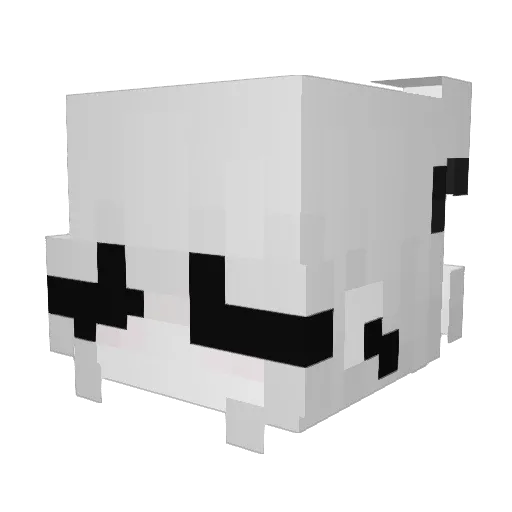 Reencarnado Minecraft avatar head, 3D render