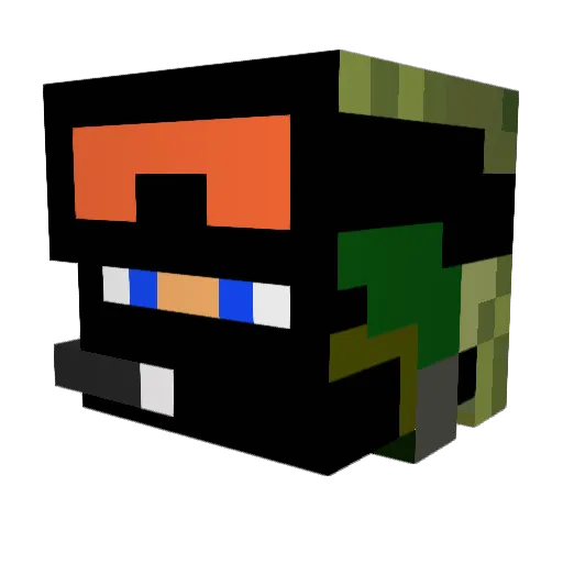 Reese130 Minecraft avatar head, 3D render