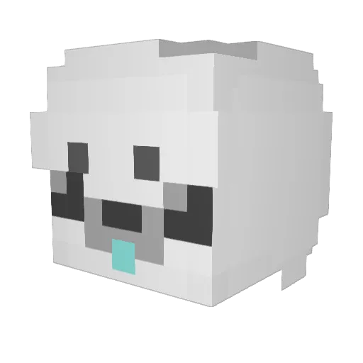 Reeseal Minecraft avatar head, 3D render