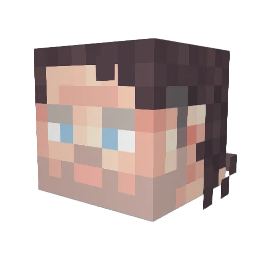 ReesesPOV Minecraft avatar head, 3D render