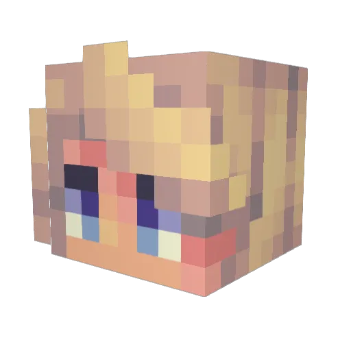 Reesquiggy Minecraft avatar head, 3D render