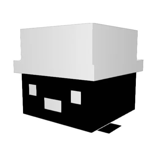 Reetaman Minecraft avatar head, 3D render