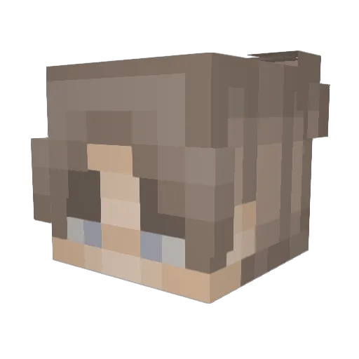 Reethee Minecraft avatar head, 3D render