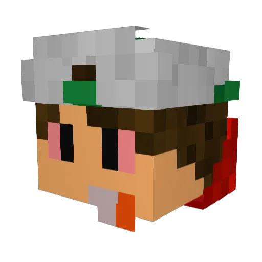 Reetvader420 Minecraft avatar head, 3D render