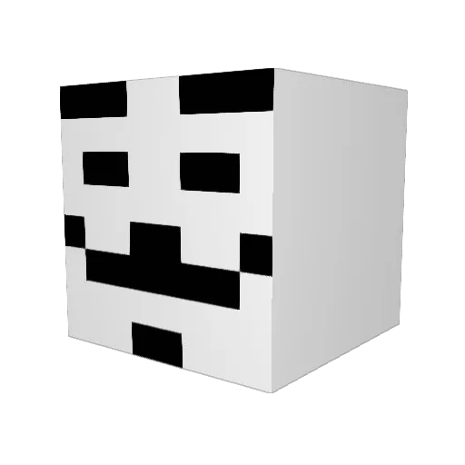 Reeus Minecraft avatar head, 3D render