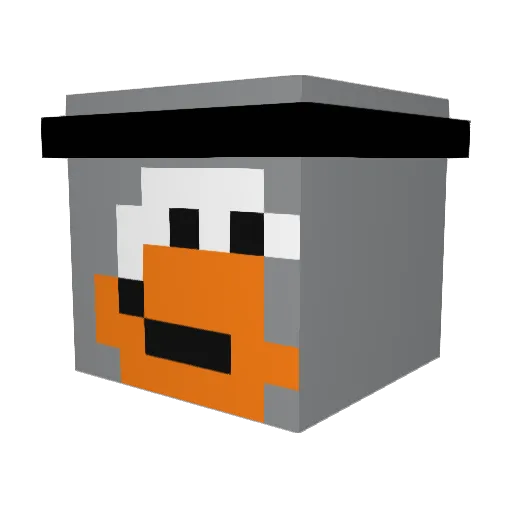 Reevoolt Minecraft avatar head, 3D render