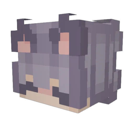 Reevun Minecraft avatar head, 3D render