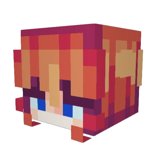 Refael69 Minecraft avatar head, 3D render