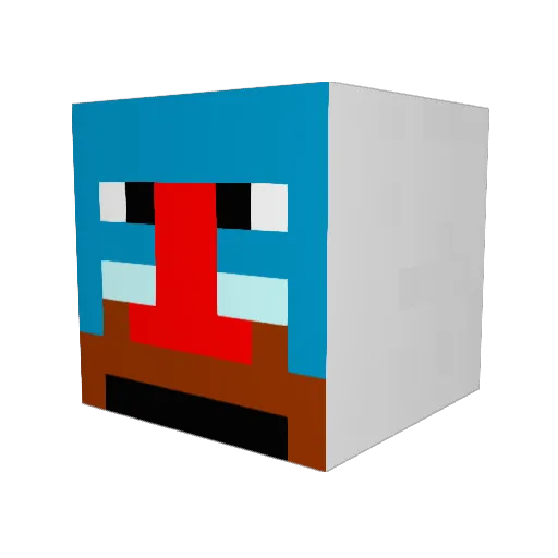 Refaelii Minecraft avatar head, 3D render
