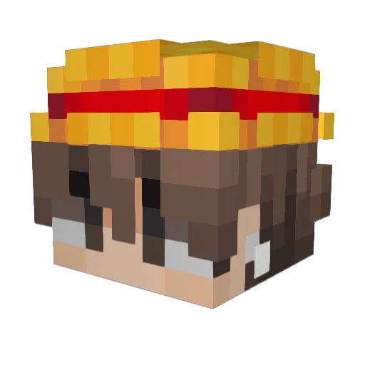 Refazz Minecraft avatar head, 3D render