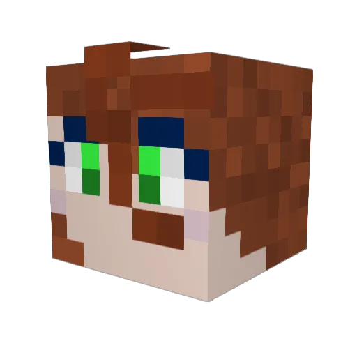 Refelesque Minecraft avatar head, 3D render