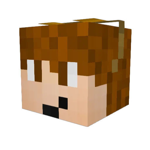 RefiDoM Minecraft avatar head, 3D render