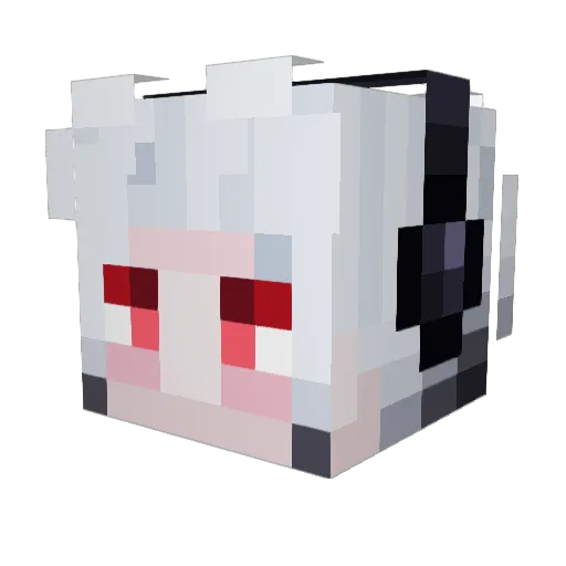 Reficu1z Minecraft avatar head, 3D render