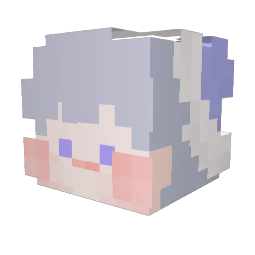 Refler Minecraft avatar head, 3D render