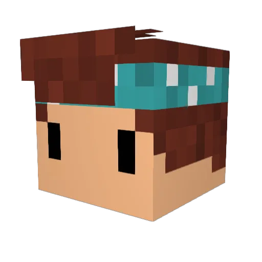 Refol4x Minecraft avatar head, 3D render