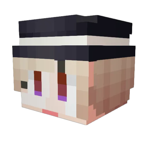 Refor_0510 Minecraft avatar head, 3D render