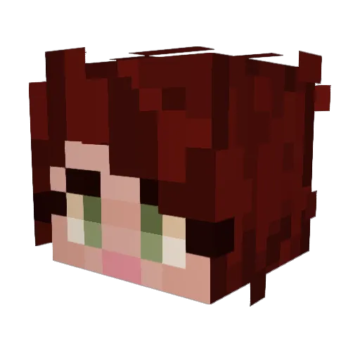 ReformedPeasant Minecraft avatar head, 3D render