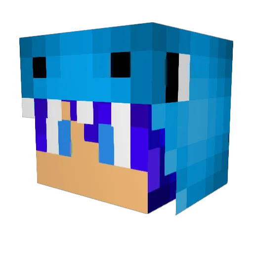 ReformedPeepo_ Minecraft avatar head, 3D render
