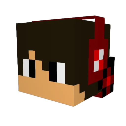 Reformel Minecraft avatar head, 3D render