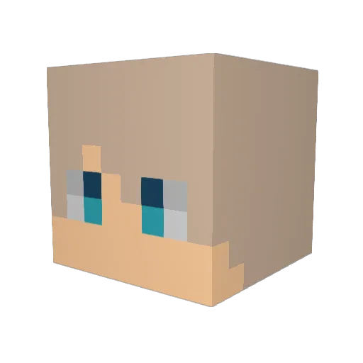 Refrain_4HML Minecraft avatar head, 3D render