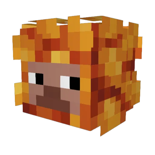 Refry Minecraft avatar head, 3D render