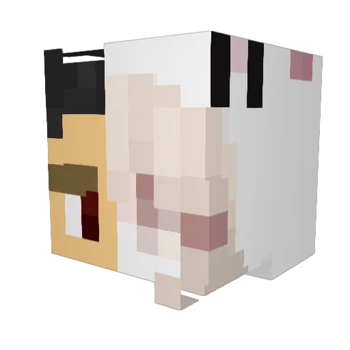 RefuseHazard Minecraft avatar head, 3D render