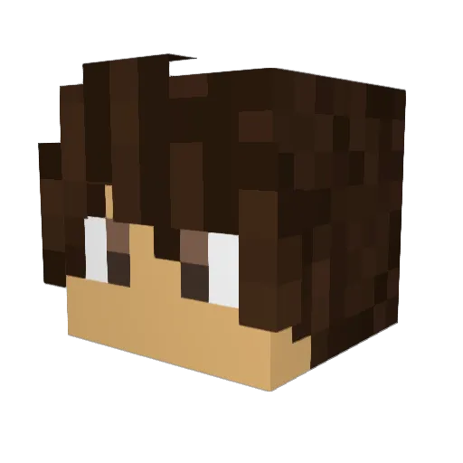 Reg028 Minecraft avatar head, 3D render