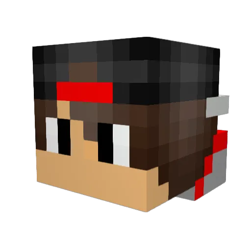 RegTheMillioner Minecraft avatar head, 3D render