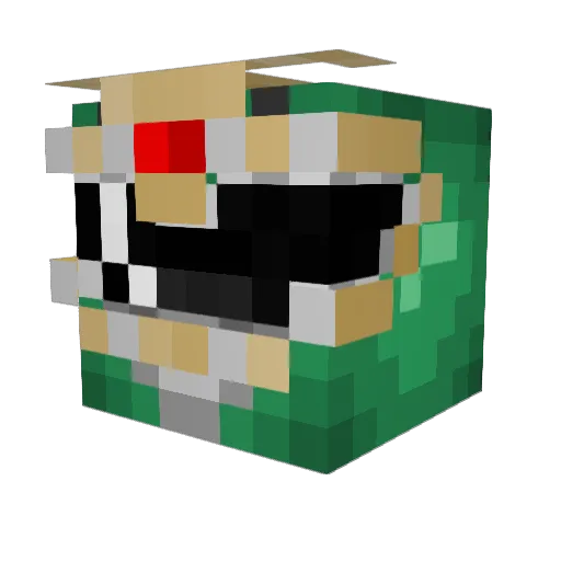 RegaBit Minecraft avatar head, 3D render