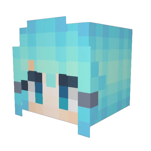 Regames_012 Minecraft avatar head, 3D render