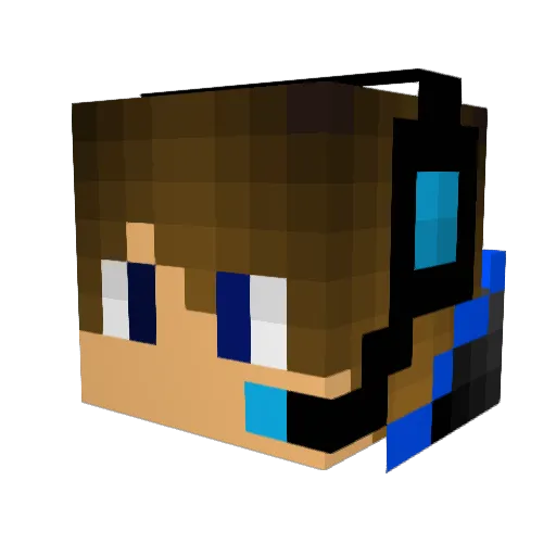 Regan_XR Minecraft avatar head, 3D render