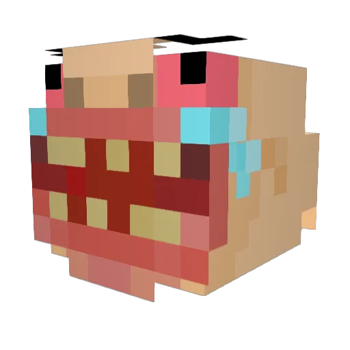 Reganelectric Minecraft avatar head, 3D render