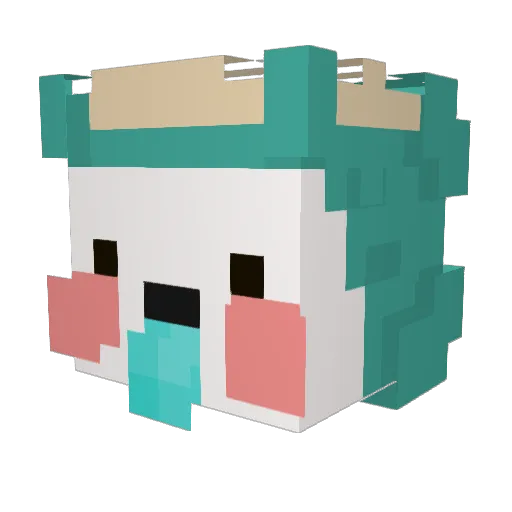 RegenPotion Minecraft avatar head, 3D render