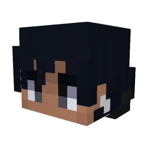 ReggiePotato Minecraft avatar head, 3D render