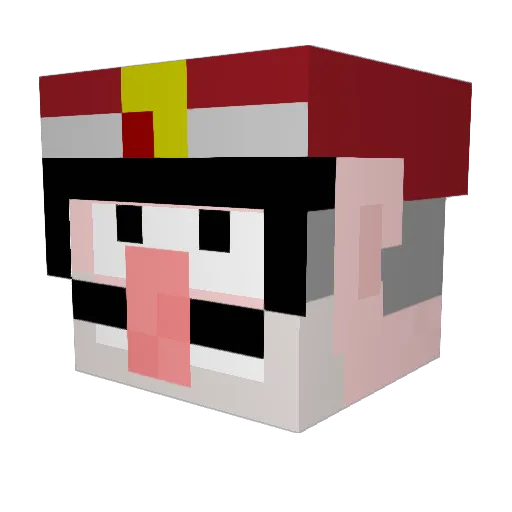 ReggieRigatoni Minecraft avatar head, 3D render