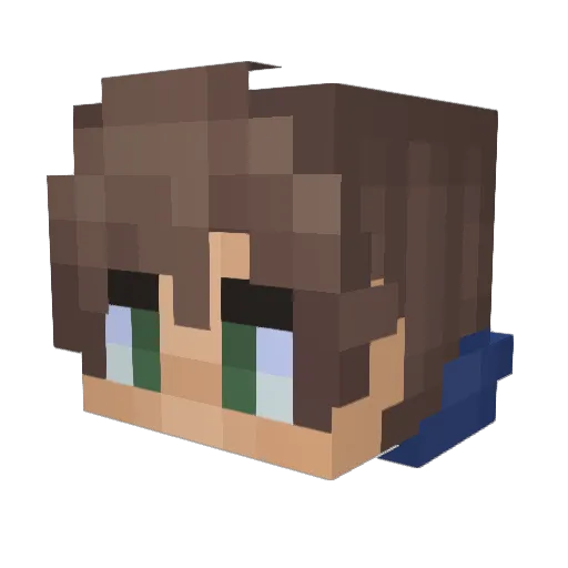 Reggienumber8 Minecraft avatar head, 3D render