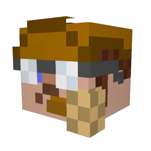 Reggy_Skullinski Minecraft avatar head, 3D render