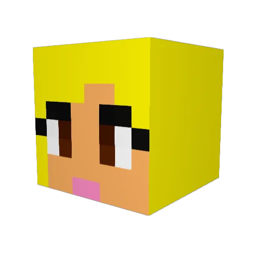 ReginaGeorge1 Minecraft avatar head, 3D render