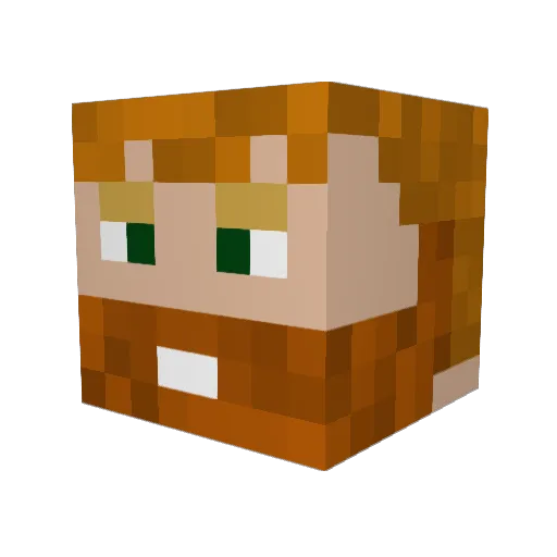 Reginster Minecraft avatar head, 3D render