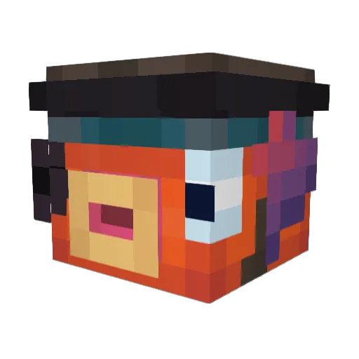 Regionary Minecraft avatar head, 3D render