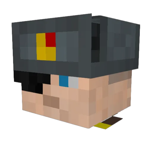 RegisteelVI Minecraft avatar head, 3D render