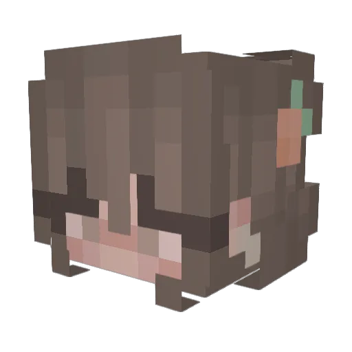 RegisteredPeach Minecraft avatar head, 3D render