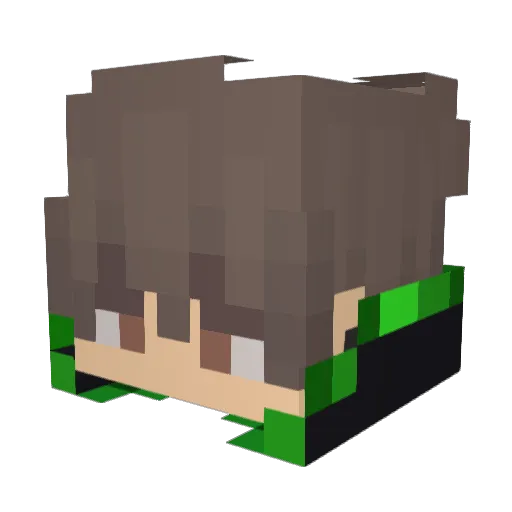 Reglia12 Minecraft avatar head, 3D render