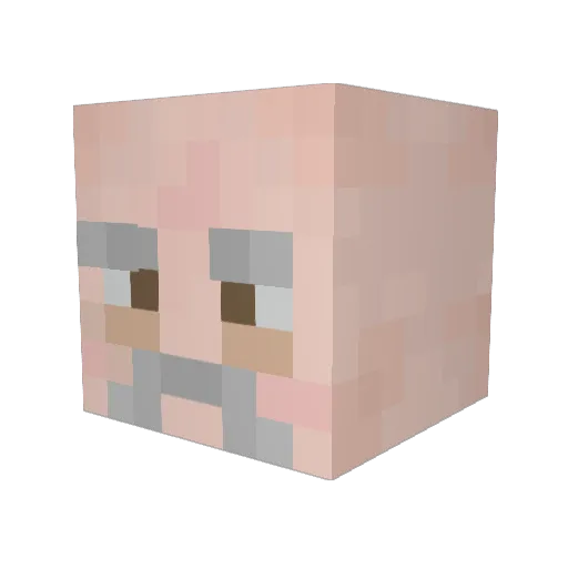 Regrade Minecraft avatar head, 3D render