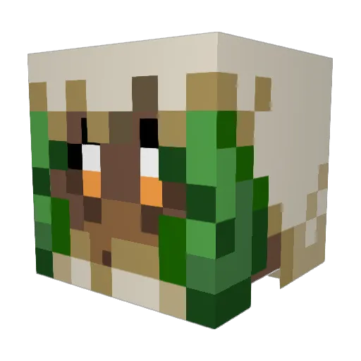 RegretGuy Minecraft avatar head, 3D render
