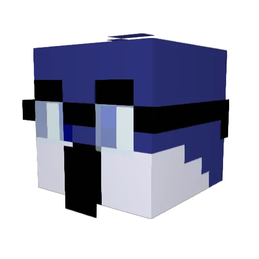 Regular618 Minecraft avatar head, 3D render