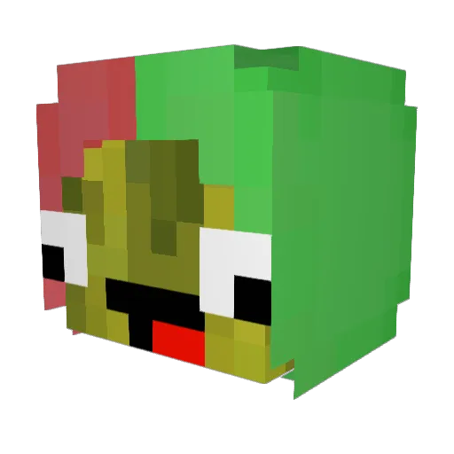 RegularC07 Minecraft avatar head, 3D render