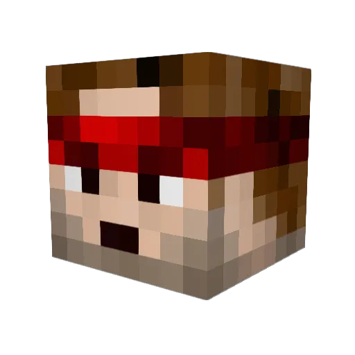 RegularGoat Minecraft avatar head, 3D render